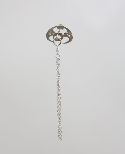 MORBI SILVER PIN & EARPIECE BY YUE YUE METAL