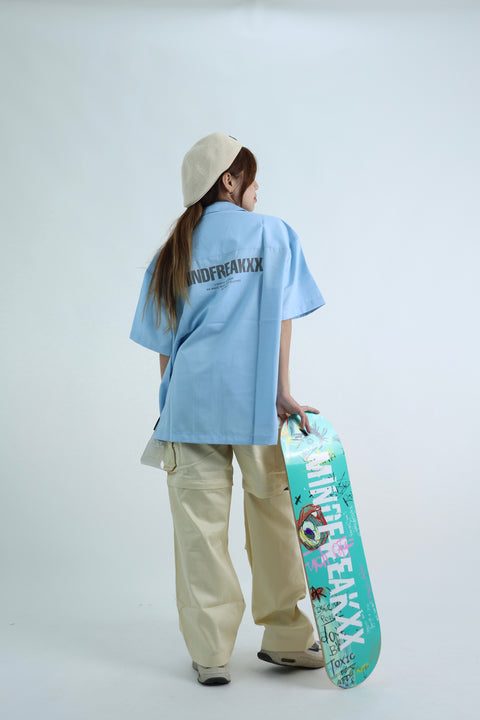 ARTIST WORKWEAR CAMP COLLAR SHIRT (DREAMY BLUE)