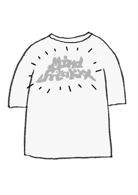 WANDER SCRIPT REFLECTIVE LOGO TEE (WHITE)