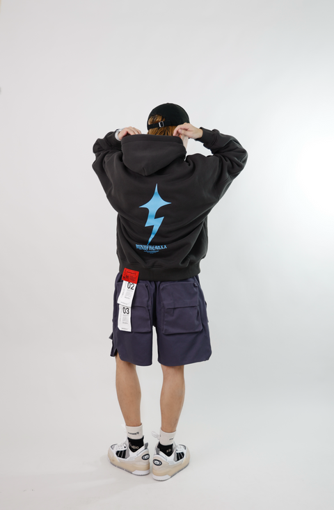 FREAKSTAR ESSENTIAL HOODIE (SKYBLUE ON GREY)