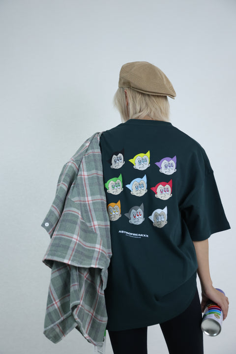 ASTROFREAKXX OVERSIZED TEE (FOREST GREEN)