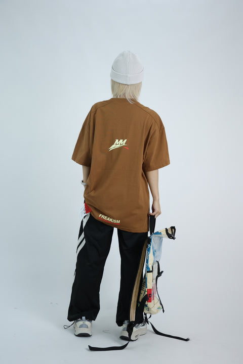 BLOCKCORE OVERSIZED TEE (BROWN)