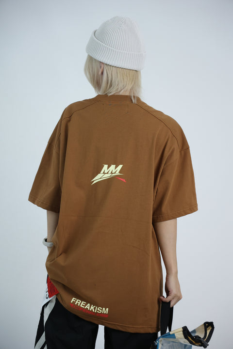 BLOCKCORE OVERSIZED TEE (BROWN)