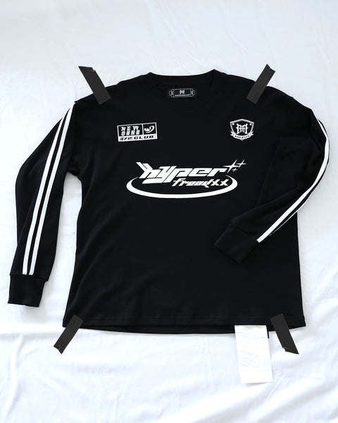 HYPER-FREAKXX ATHLETIC JERSEY, OVERSIZED LONG SLEEVE TEE (NIGHTMARE)