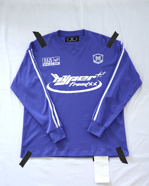 HYPER-FREAKXX ATHLETIC JERSEY, OVERSIZED LONG SLEEVE TEE (WITCH PURPLE)