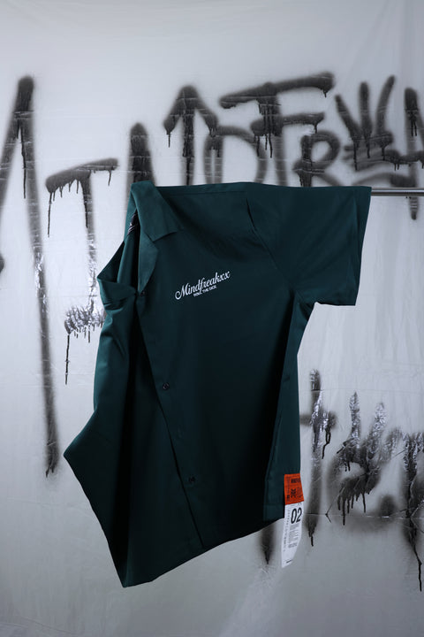 LUCID DREAM V2 , CUBAN COLLAR SHIRT (DINO GREEN)