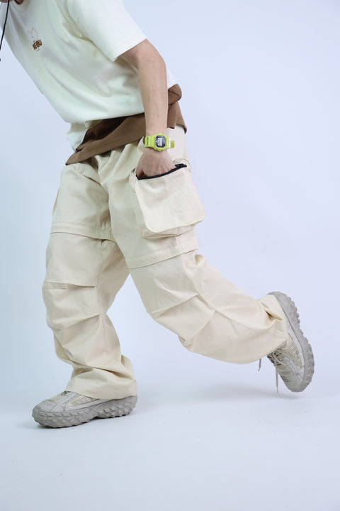 XPLORER PARACHUTE CARGO PANTS - X1 (OFFWHITE)