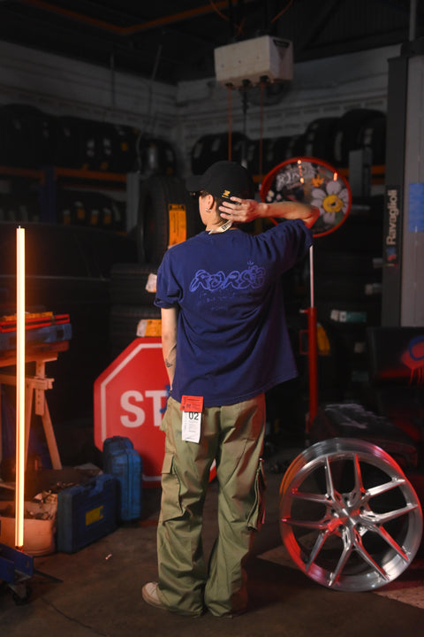 RAREEE CARNIVAL CLUB TEE (STONED WASHED BLUE)