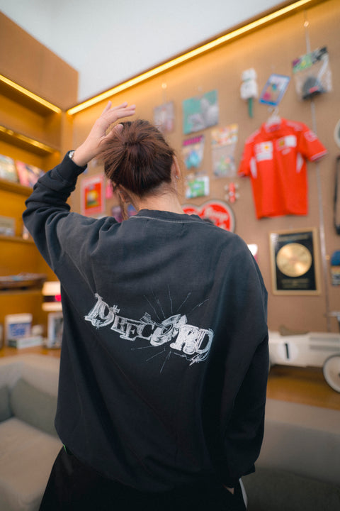 EYES ON THE PRIZE JOURNAL PULLOVER (ACID WASH BLACK)
