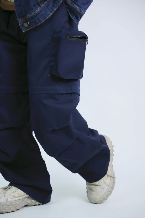 XPLORER PARACHUTE CARGO PANTS - X1 (MIDNIGHT BLUE)